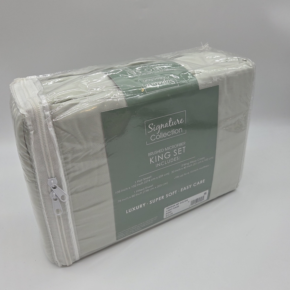 King Sheet Set in Brushed Microfiber